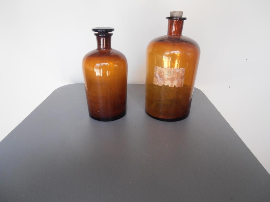apothekers pot stolpflessen.2 stuks In goed staat, Antiek en Kunst, Ophalen