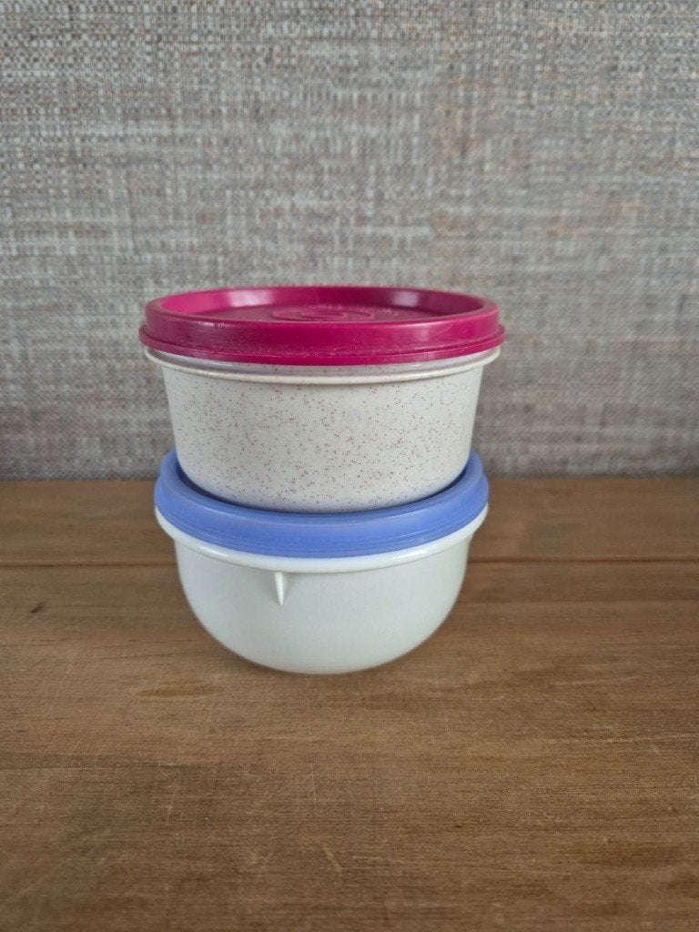 Tupperware Bakjes (Crème) met deksel Ø9,5cm, Ophalen of Verzenden, Zo goed als nieuw, Met deksel, Bak of Kom