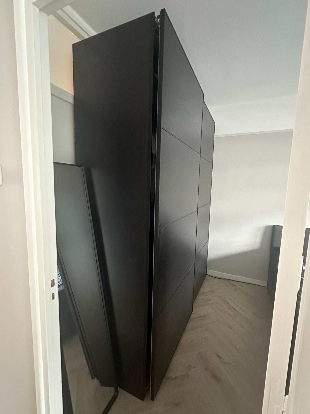 IKEA PAX Kast - Donkerbruin met Schuifdeuren, Ophalen, 200 cm of meer, 150 tot 200 cm, Zo goed als nieuw