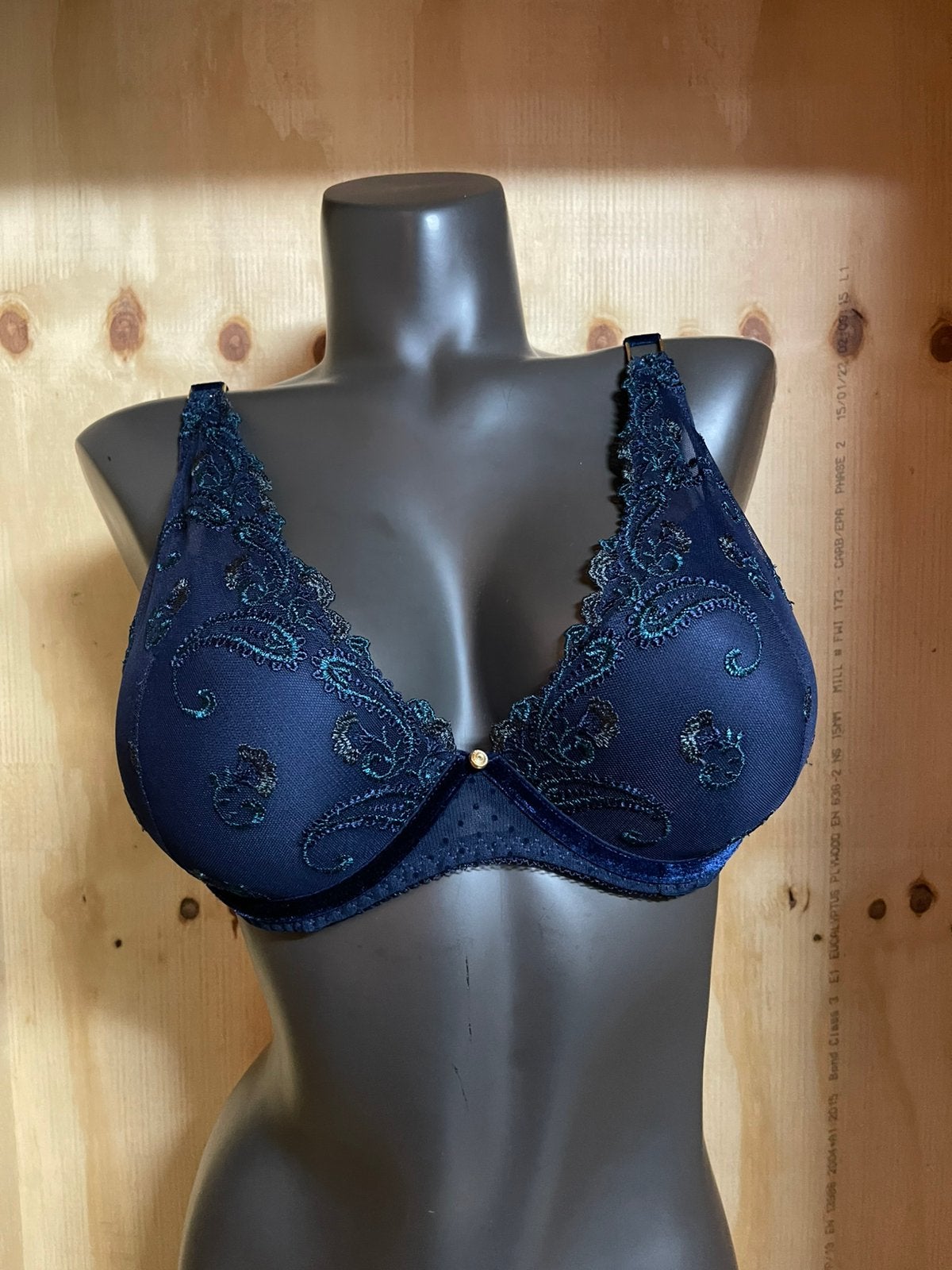 Aubade push up bh maat 75c Model rbn81, Verzenden, Blauw, BH
