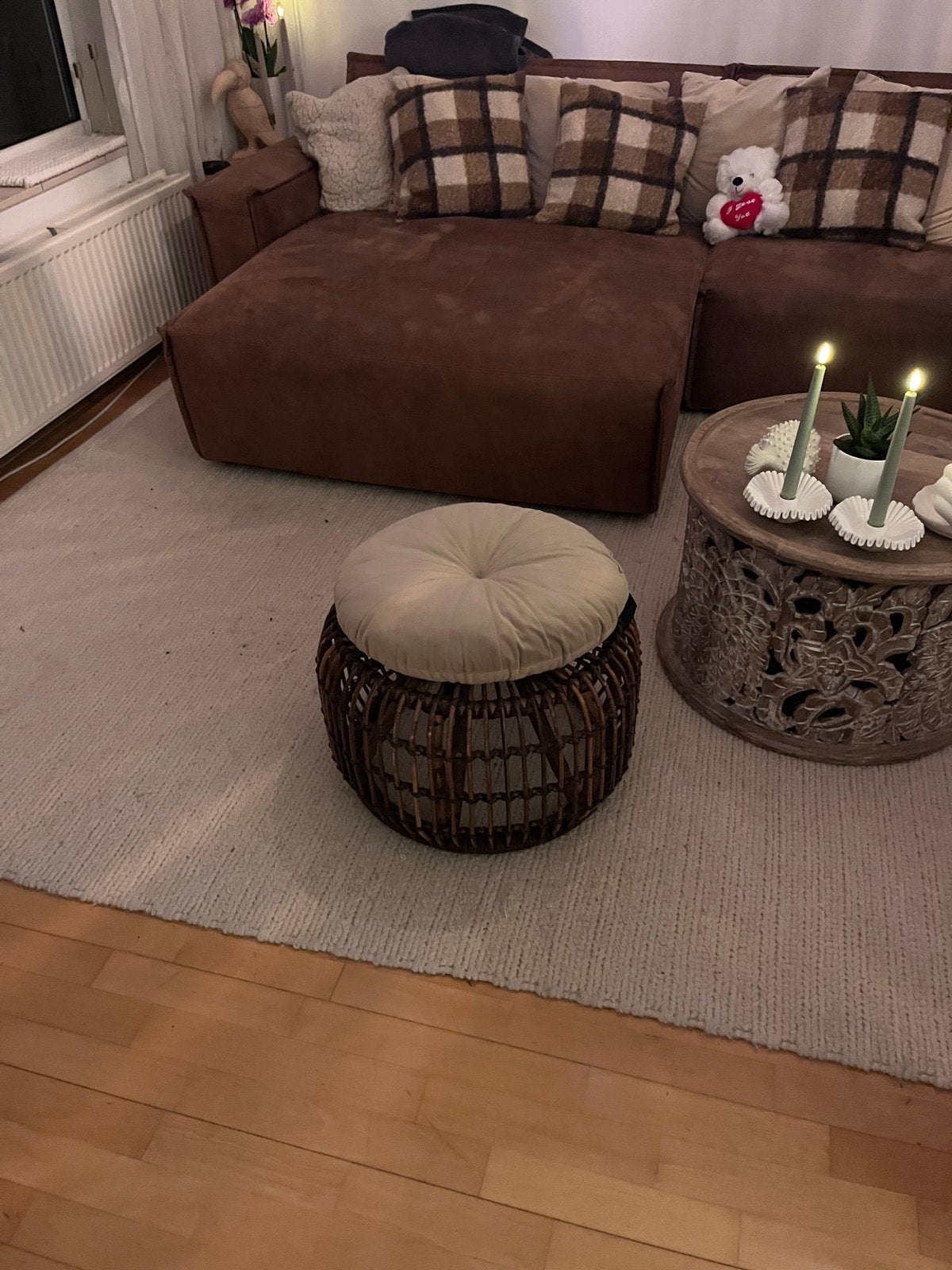 Rotan poef / krukje, Ophalen, Zo goed als nieuw, Overige materialen