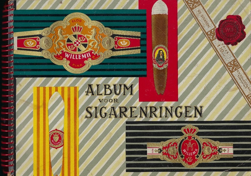 SIGAREN BANDJES ALBUM WILLEM 11 UIT 1959, Ophalen of Verzenden, Zo goed als nieuw, Sigarenbandjes
