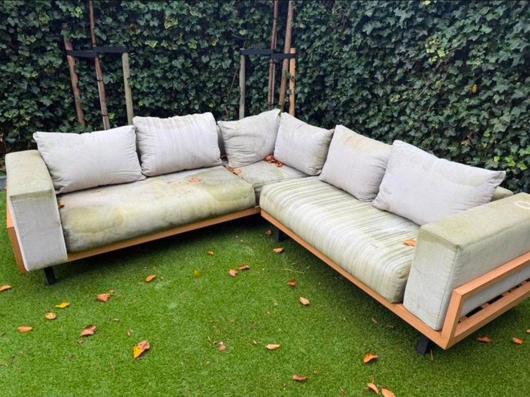 Buiten loungeset, Tuin en Terras, Tuinsets en Loungesets, Ophalen, Gebruikt, 6 zitplaatsen, Aluminium