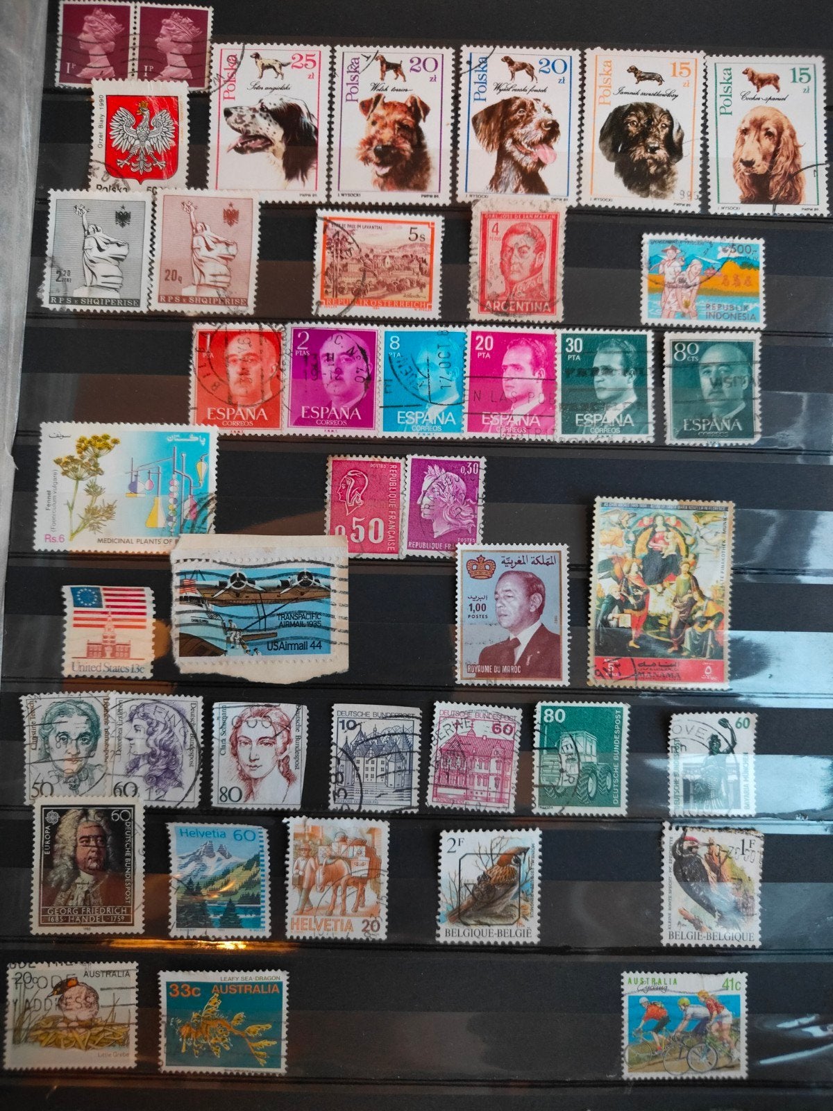 Verzameling postzegels uit diverse landen, Ophalen of Verzenden, Na 1940, Gestempeld