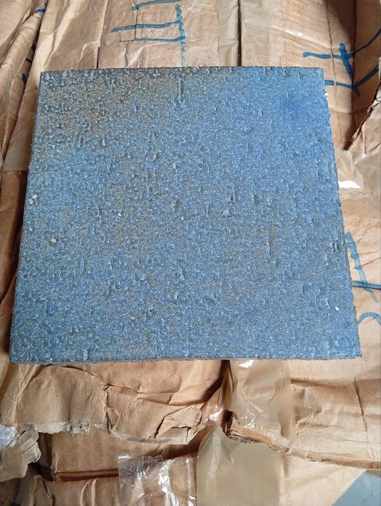 Mooie boeren plavuizen, bruin/blauw, 20,3x20,3 cm, Ophalen of Verzenden, 10 m² of meer, Vloertegels