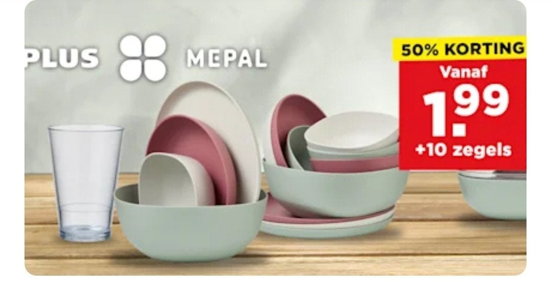 Mepal buitenservies volle spaarkaart, Verzamelen, Supermarktacties, Plus, Ophalen