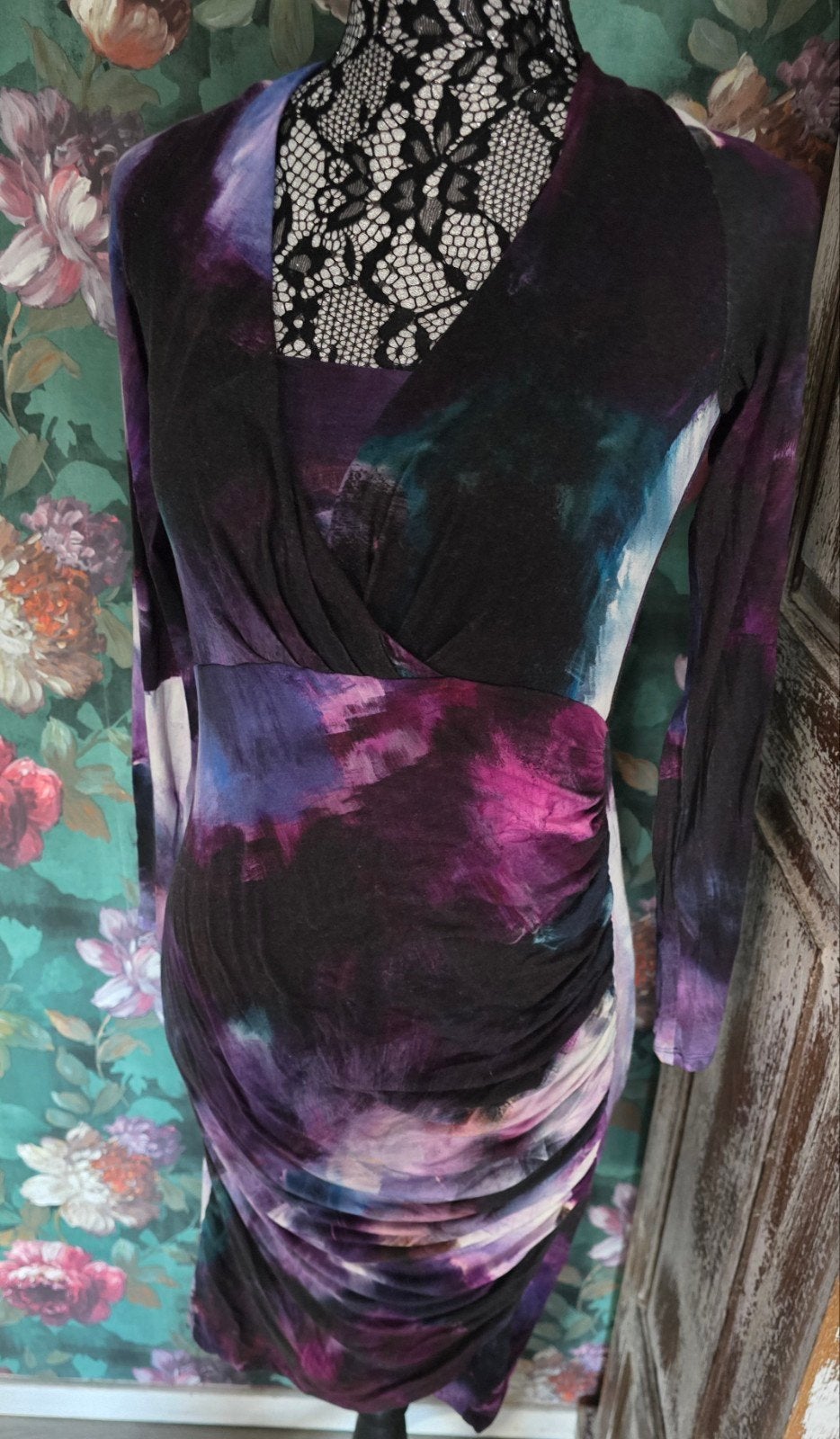 *NIEUW* Prachtige Expresso Jurk (Maat M) + Matchend Vestje, Maat 38/40 (M), Expresso, Paars, Nieuw