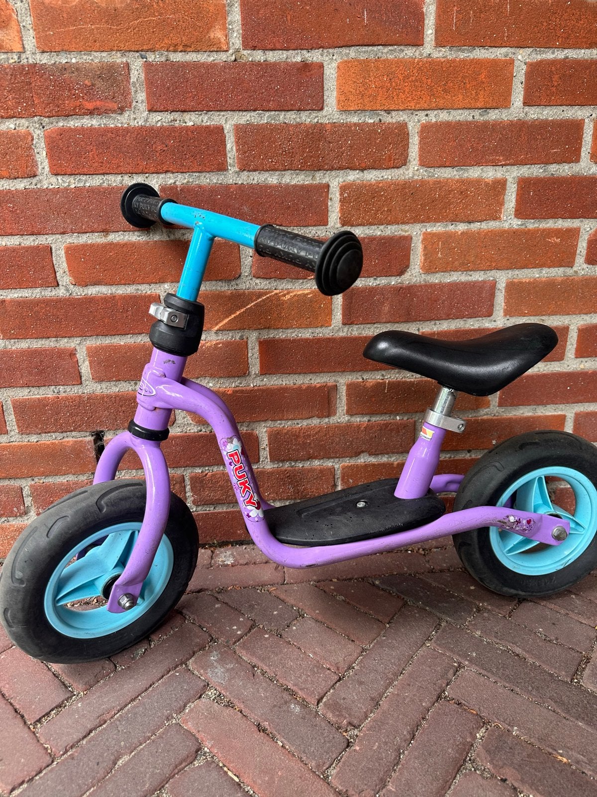 Puky loopfiets paars/blauw - Ideaal voor jonge kinderen, Fietsen en Brommers, Ophalen, Gebruikt, Minder dan 16 inch
