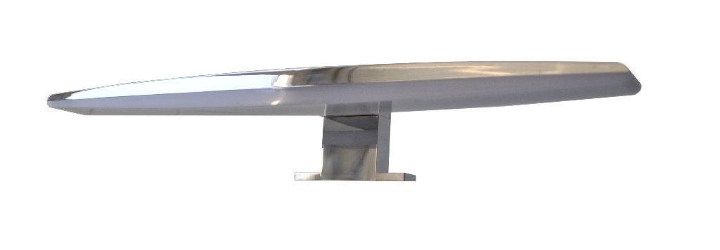Stijlvolle LED-spiegellamp chroom - 37 cm, 6500K, IP44, Ophalen of Verzenden, Nieuw, Spiegellamp of Schilderijlamp, Zilver