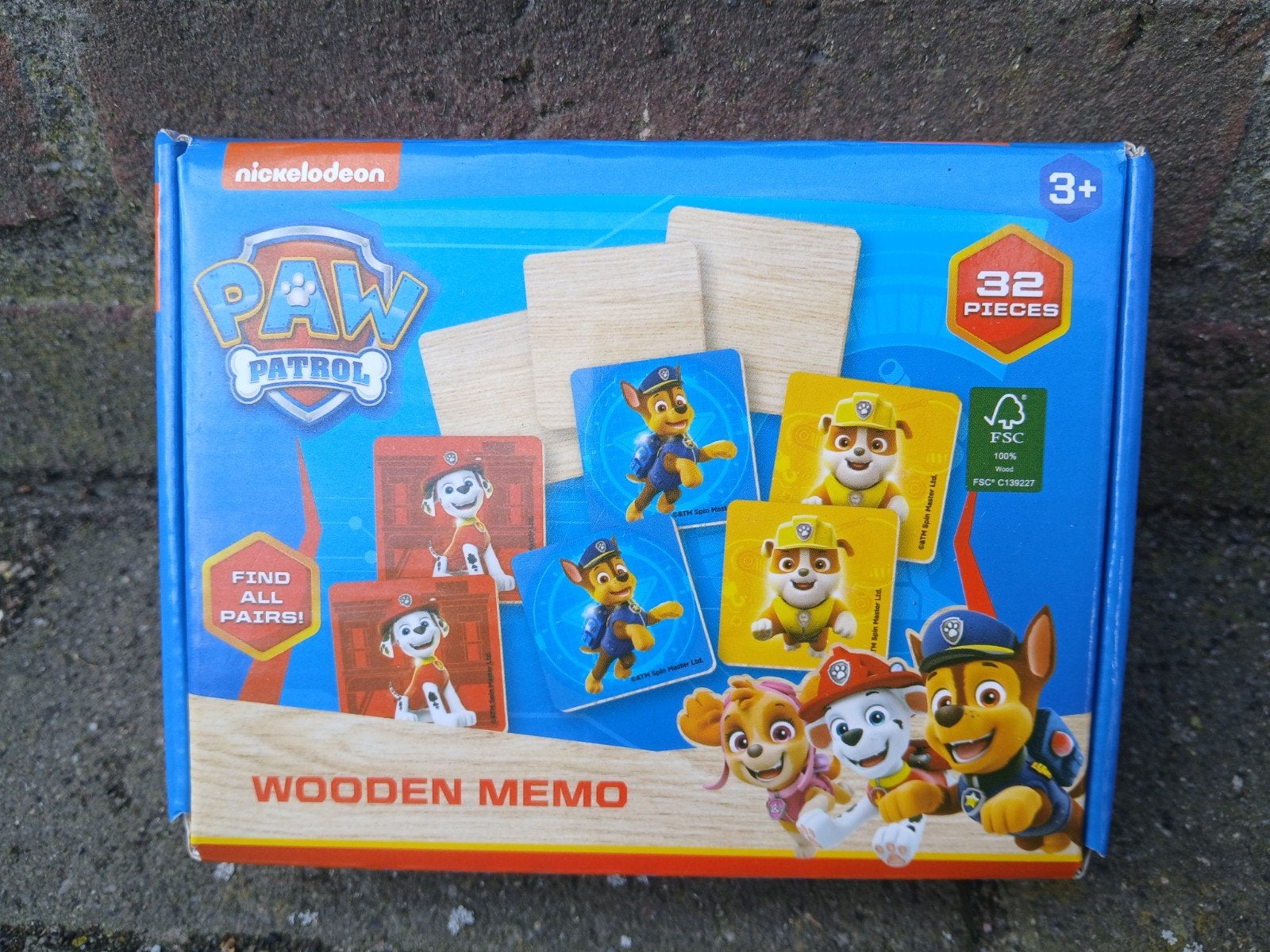 Paw Patrol Houten Memo Spel - 32 Stuks, Ophalen of Verzenden, Nieuw, Puzzelen