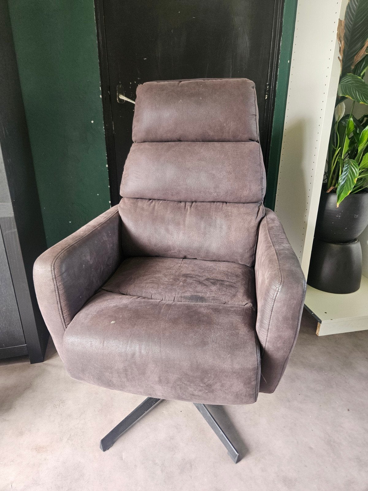 Draaifauteuil, Ophalen, Gebruikt, Metaal, Eén