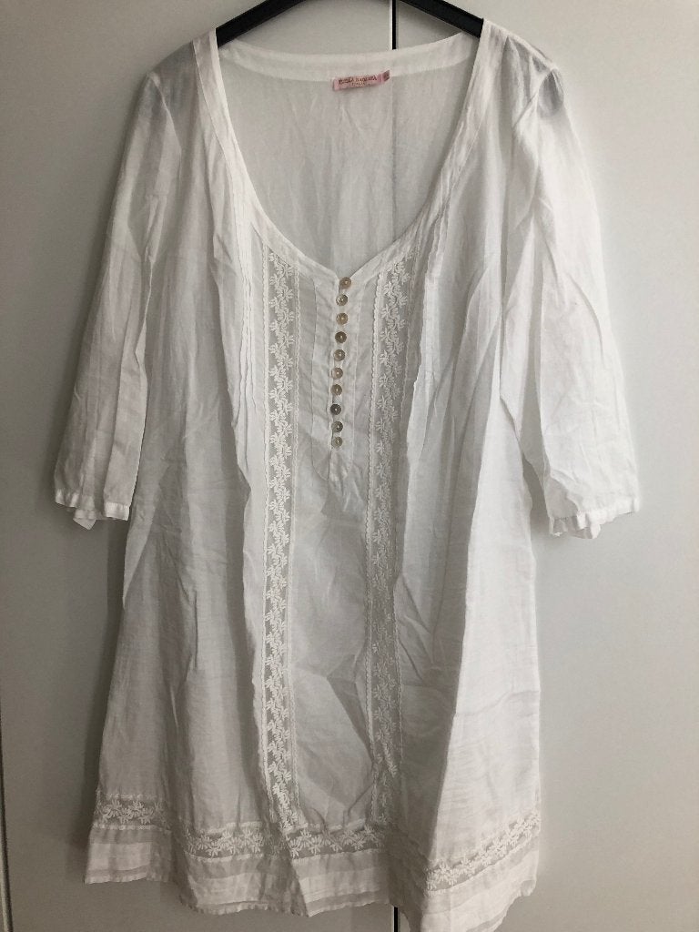 Bella Ragazza dames blouse wit 100% katoen, Ophalen, Wit, Nieuw, Maat 46/48 (XL) of groter