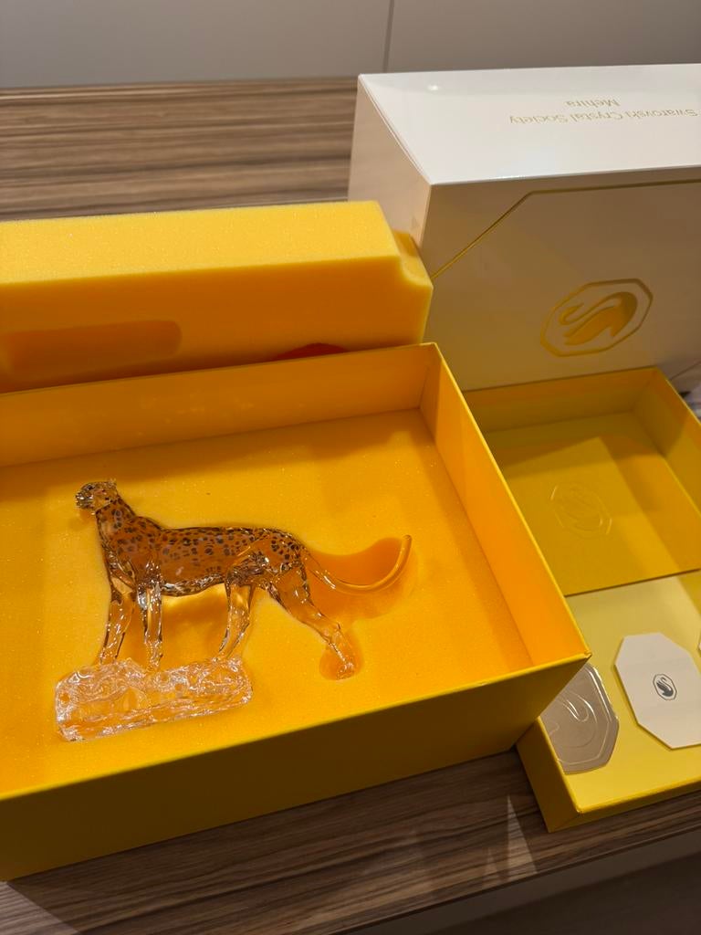 Swarovski grote cheeta, Ophalen of Verzenden, Zo goed als nieuw, Figuurtje