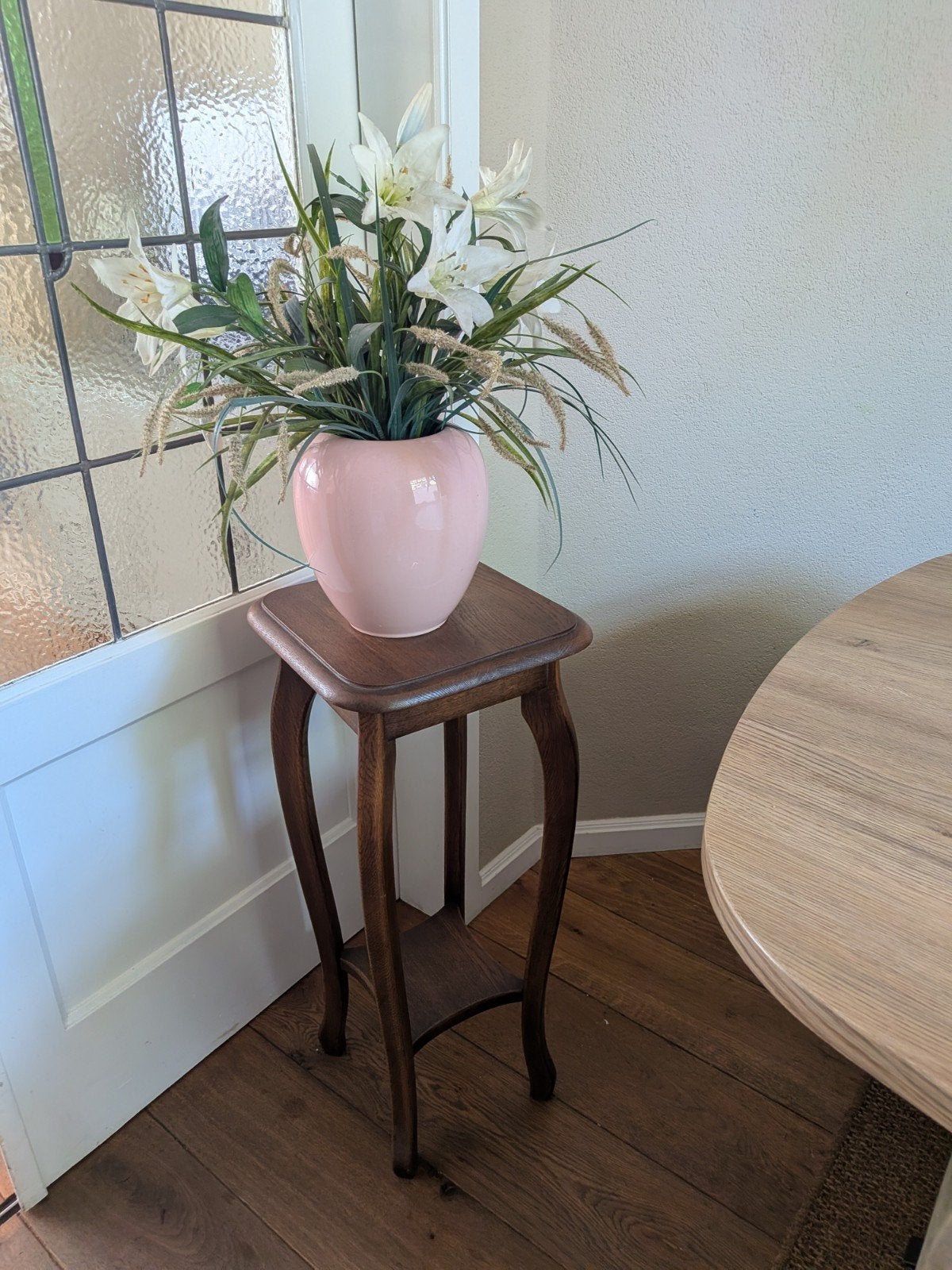 Dit object is een antieke vintage plantentafel pedestal, Huis en Inrichting, Woonaccessoires | Zuilen en Pilaren, Ophalen, Zo goed als nieuw