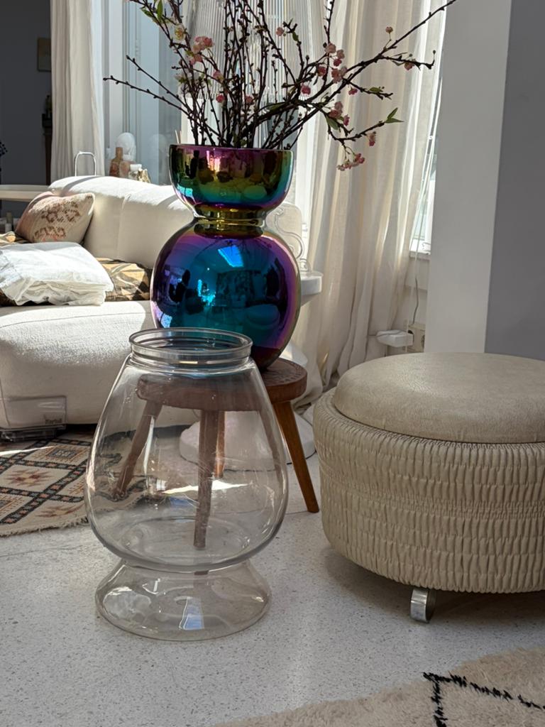 Kartell, kruk / vaas transparant, Huis en Inrichting, Ophalen of Verzenden, Zo goed als nieuw, Minder dan 50 cm