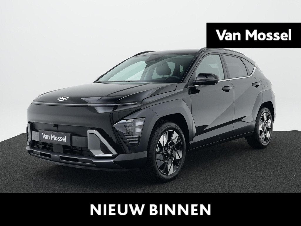Hyundai Kona 1.6 GDI HEV Premium | Lederen bekleding | Stoel, 137 pk, Euro 6, Met garantie (alle), Zwart