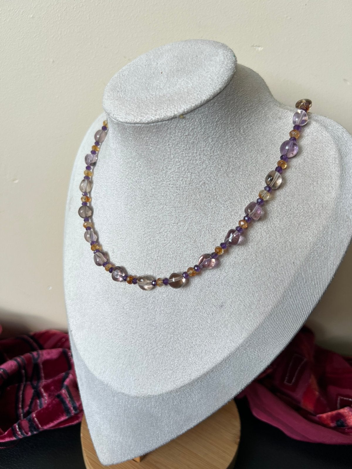 Ametrien amethist citrien geluk vreugde beschermt intuïtie, Sieraden, Tassen en Uiterlijk, Kettingen, Paars, Nieuw, Verstelbaar