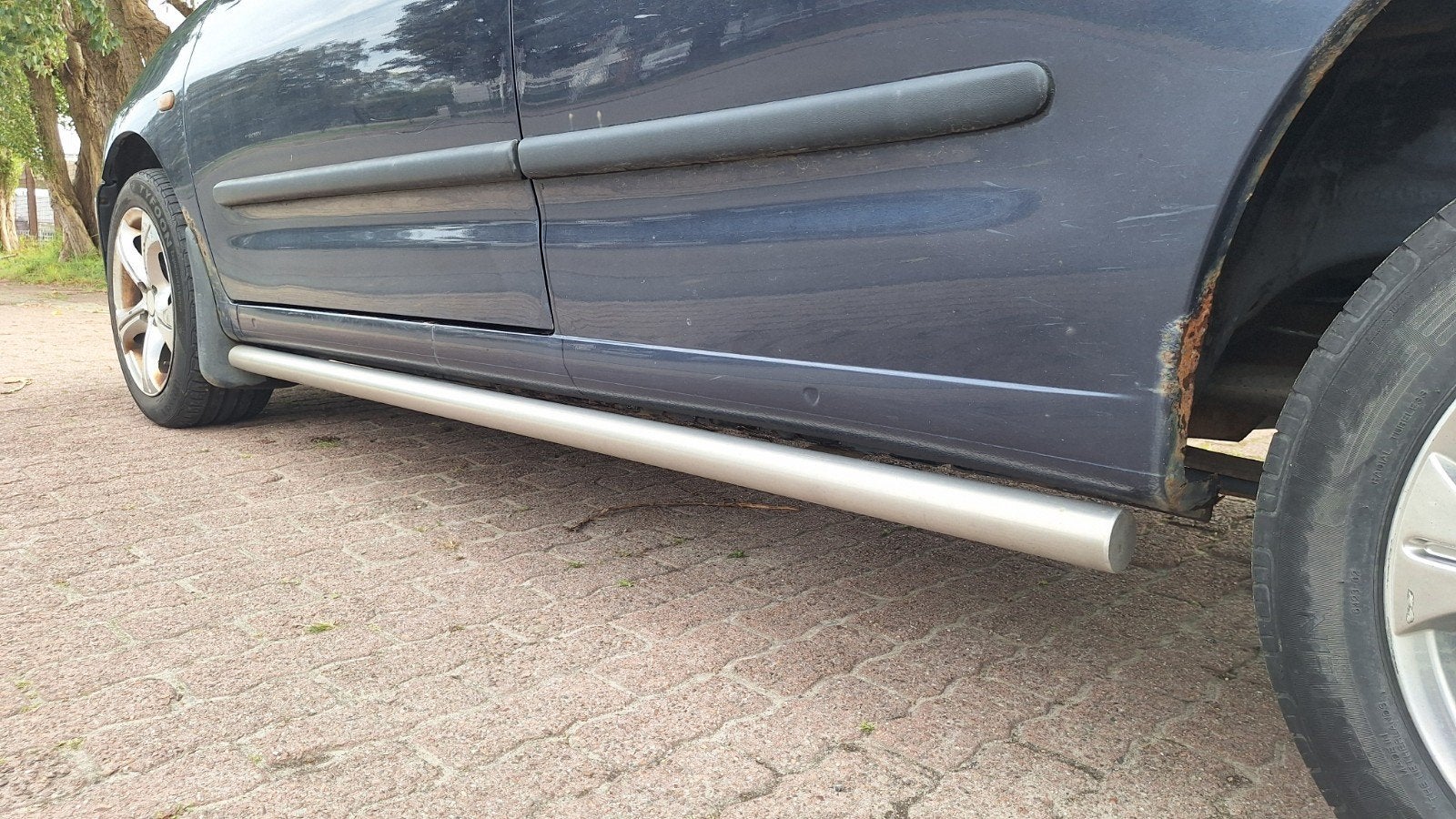 Sidebars RVS vw caddy inca, Auto-onderdelen, Ophalen, Gebruikt