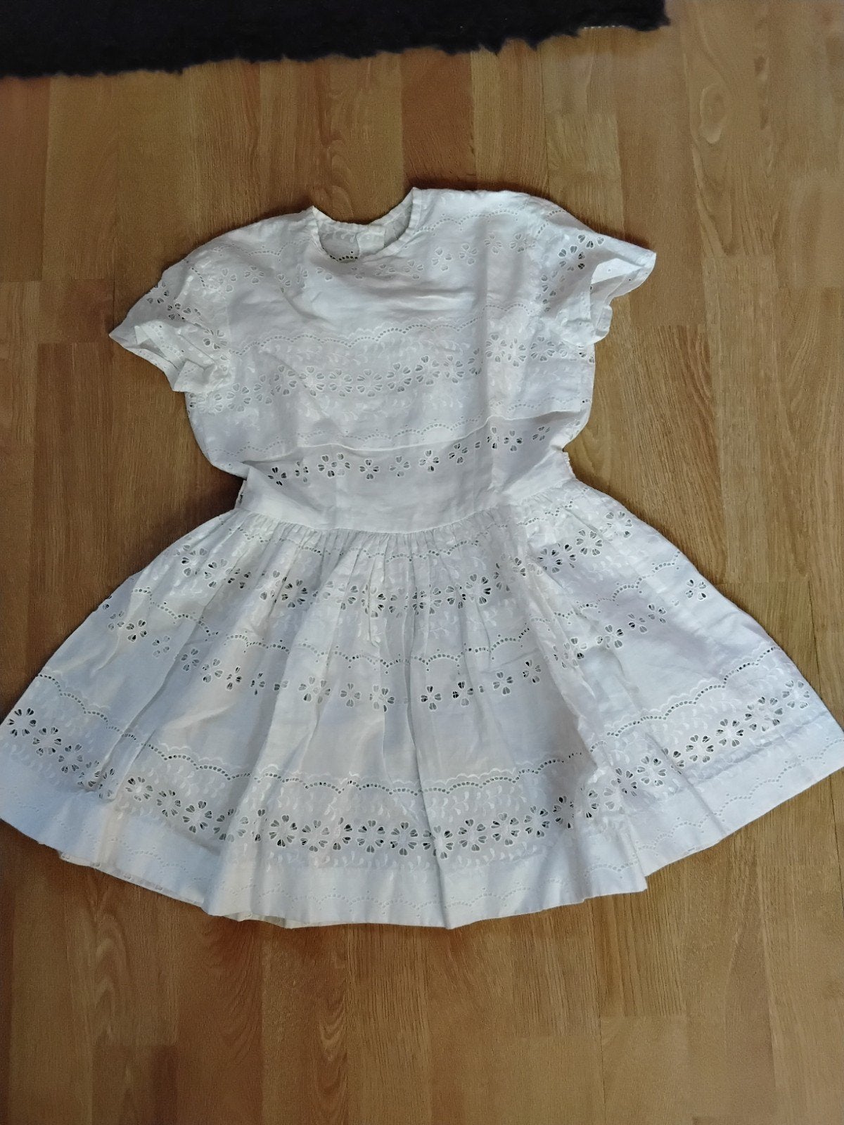 doop -/ communiejurkje,  wit broderie,  maat 128, Kinderen en Baby's, Ophalen of Verzenden, Meisje, Jurk of Rok