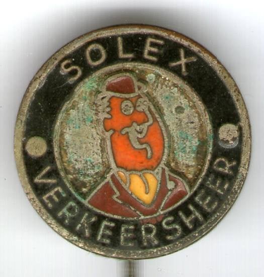 SOLEX verkeersheer koper rijwielen speldje ( G_183a), Ophalen of Verzenden, Zo goed als nieuw, Transport, Speldje of Pin