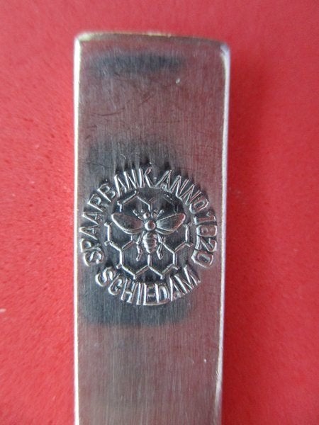 (A3951)  Spaarbank anno 1820 Schiedam, Ophalen of Verzenden, Gebruikt, Overige materialen, Bestek