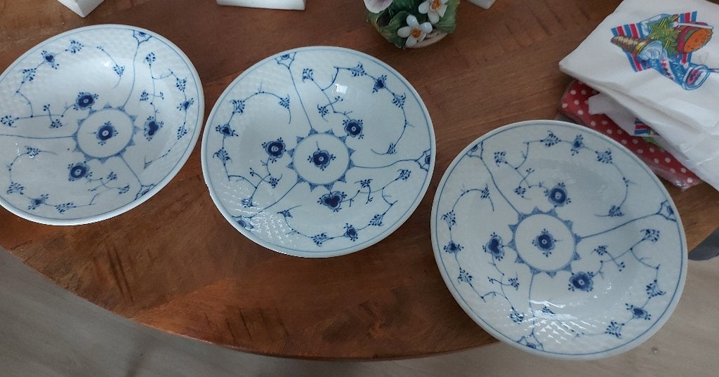 3 Bing & Grøndahl (B&G) Diepe Bord–Antiek Deens Porselein, Antiek en Kunst, Ophalen of Verzenden