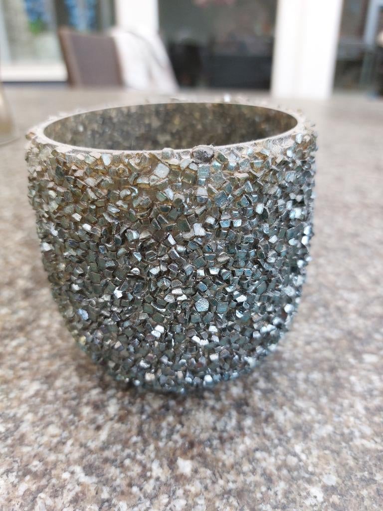 PTMD Collection Theelichthouder met Glitter, Gebruikt, Ophalen of Verzenden, Modern, Grijs