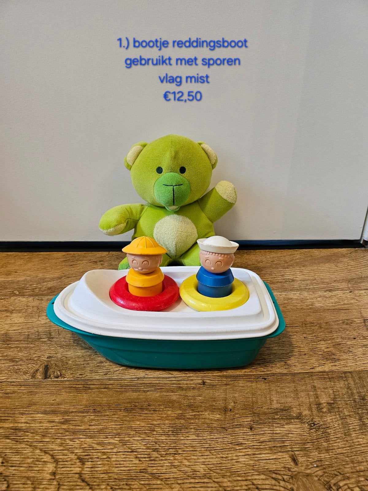 1.) Tupperware tuppertoys reddingsboot bootje mist vlag nr 1, Ophalen of Verzenden, Gebruikt, Overige kleuren, Overige typen