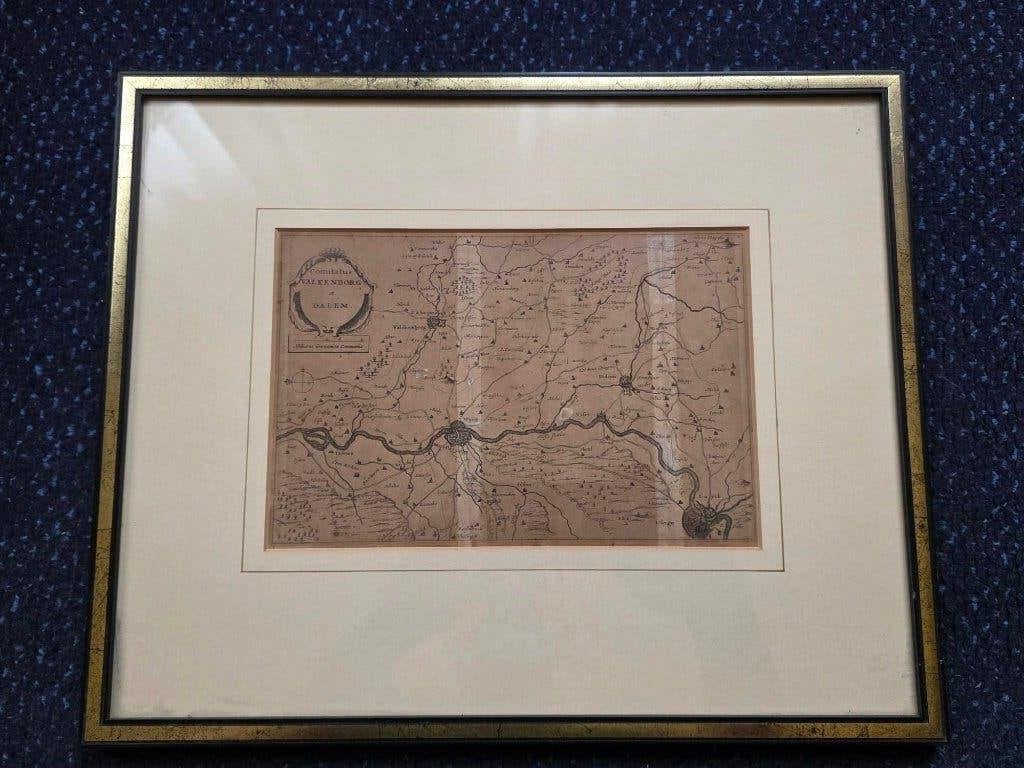 Gravure Maastricht Valkenburg eo anno 1660, Antiek en Kunst, Cartografie, 33 cm, 40 cm, 1600 - 1699