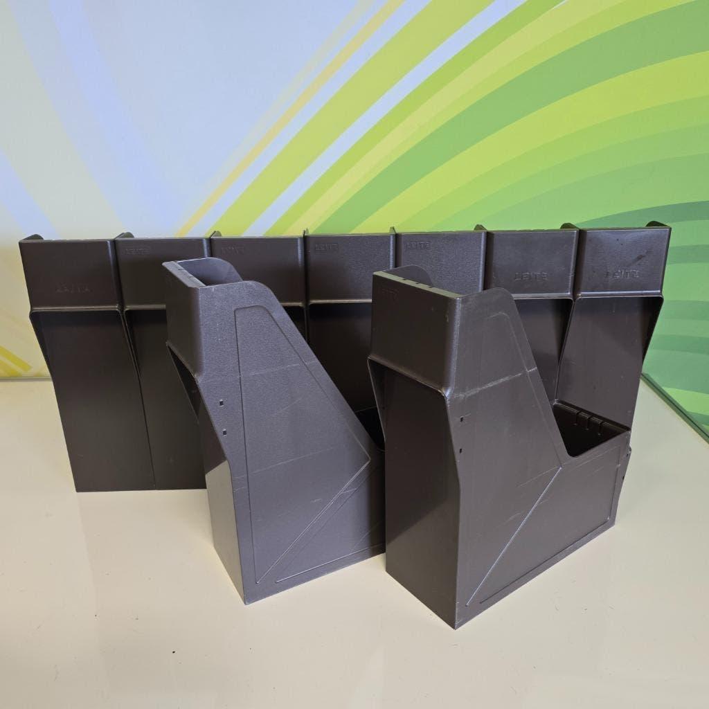 9 stuks tijdschriftcassette / papierbakken / dossierbakken, Ophalen, Gebruikt