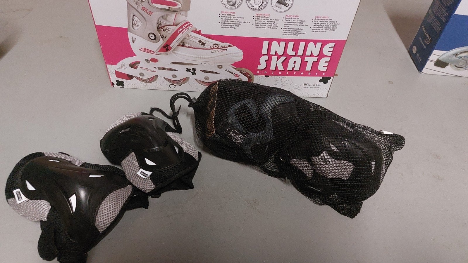 Nijdam verstelbare inline skates maat 38-41 met beschermers, Sport en Fitness, Ophalen of Verzenden