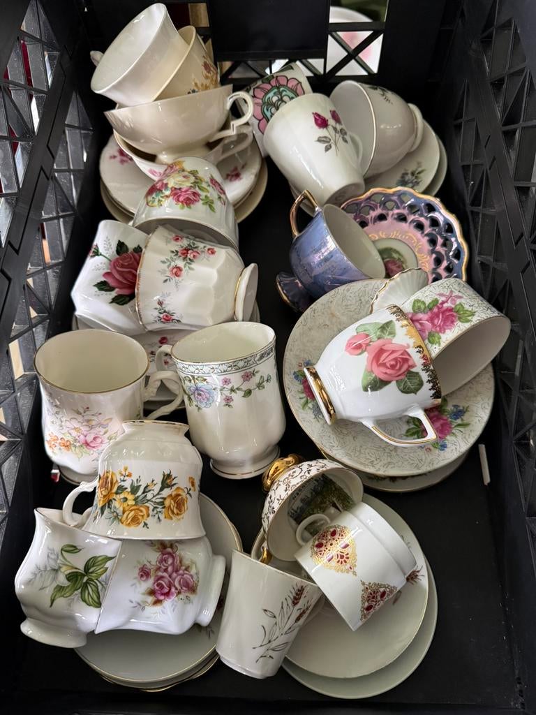 Div. koffiekopjes / theekopjes / mokjes (kop+schotel), Antiek en Kunst, Ophalen of Verzenden