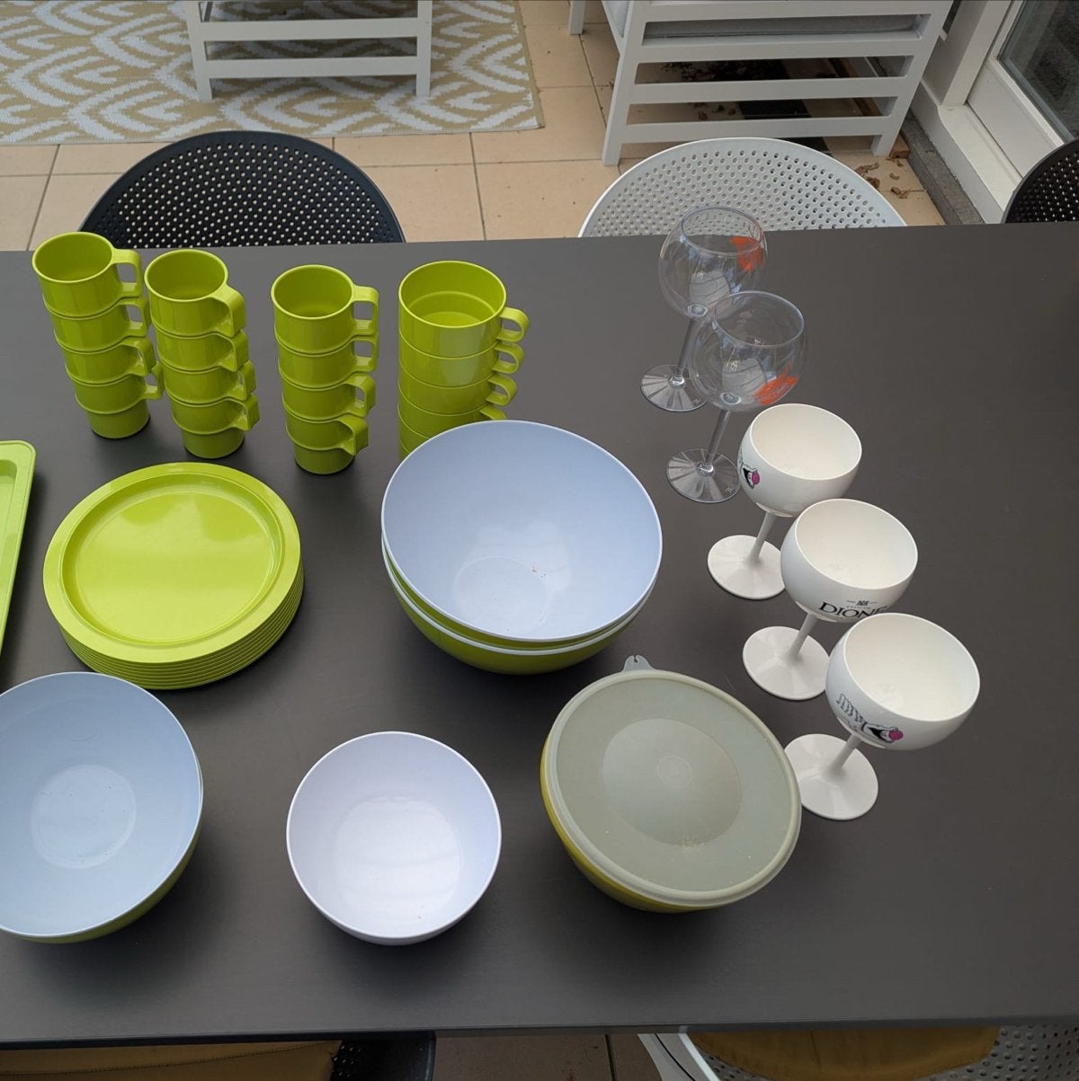 Mepal Rosti servies set - groen/wit - 40+ stuks, Ophalen of Verzenden, Gebruikt