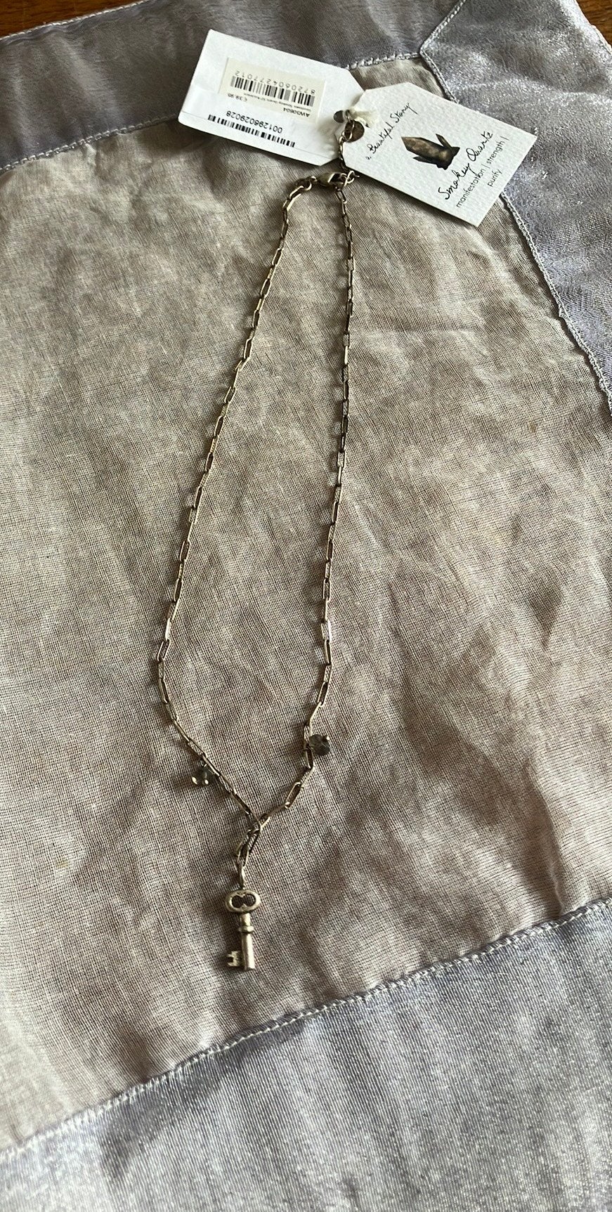 A beautifil story kettinkje, smokey Quartz., Ophalen of Verzenden, Nieuw, Overige materialen, Met edelsteen