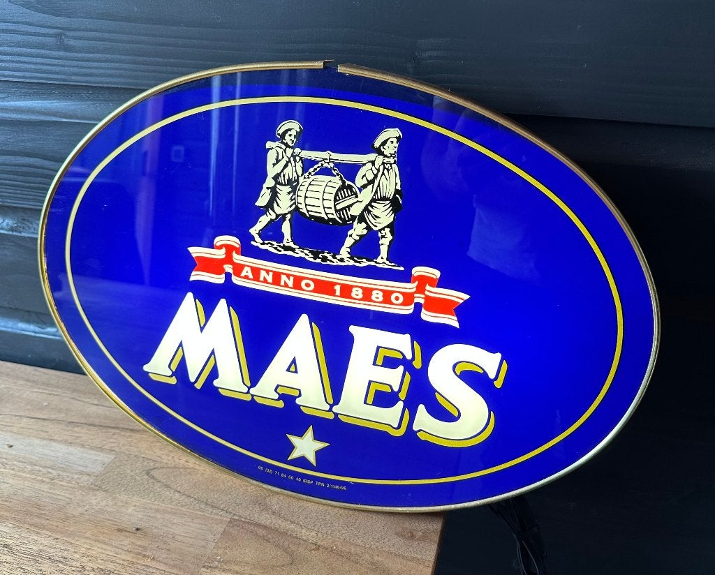 Maes bier lichtreclame / horecareclame, Verzamelen, Ophalen of Verzenden, Gebruikt, Reclamebord, Plaat of Schild, Overige merken