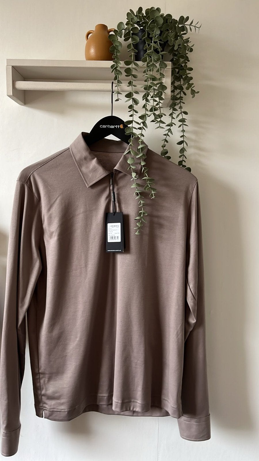 Nieuwe DESOTO polo M – lange mouw – taupe – met kaartje, Ophalen of Verzenden, Nieuw, Maat 48/50 (M)
