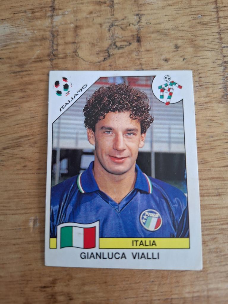 Gianluca Vialli Panini Sticker Italia '90 - Voetbal Legende, Ophalen of Verzenden, Zo goed als nieuw