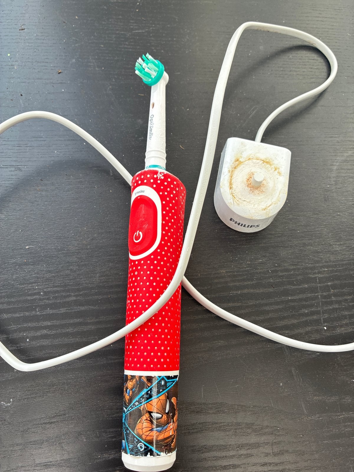 Oral-B elektrische tandenborstel Spiderman met oplader, Ophalen, Gebruikt, Mondverzorging