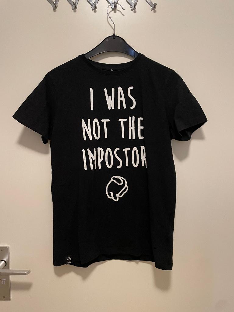 Name it t-shirt zwart Among us maat 158-164, Ophalen of Verzenden, Zo goed als nieuw, Shirt of Longsleeve, Jongen