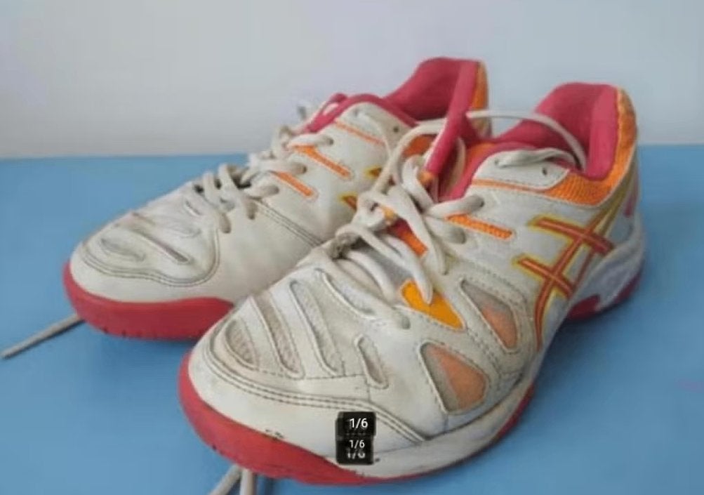 Asics gel game tennisschoenen sportschoenen maat 37 (23cm), Sport en Fitness, Tennis, Overige merken, Gebruikt, L00, Schoenen