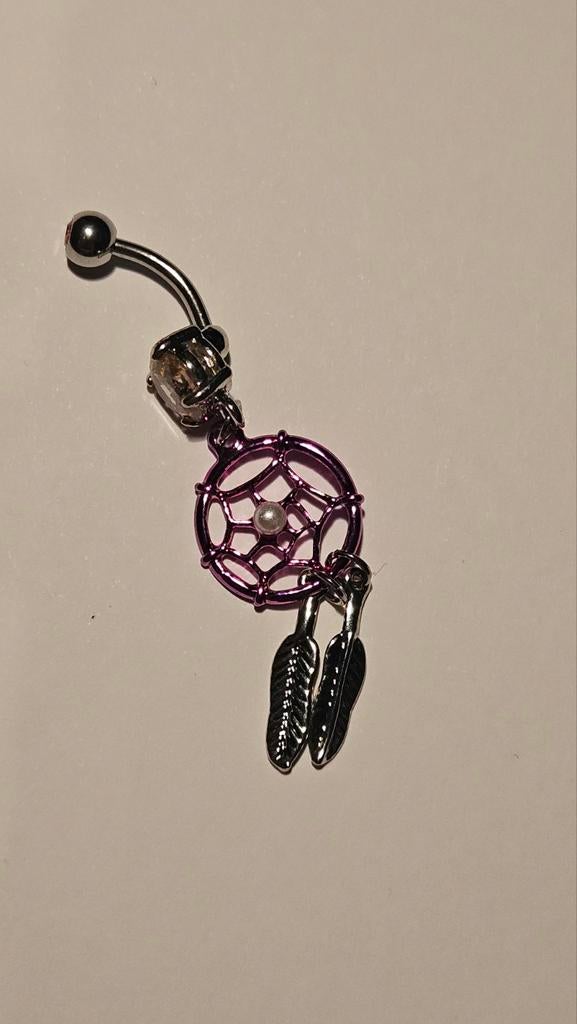 Navelpiercing met dromenvanger, Navelpiercing, Staal, Nieuw, Ophalen of Verzenden