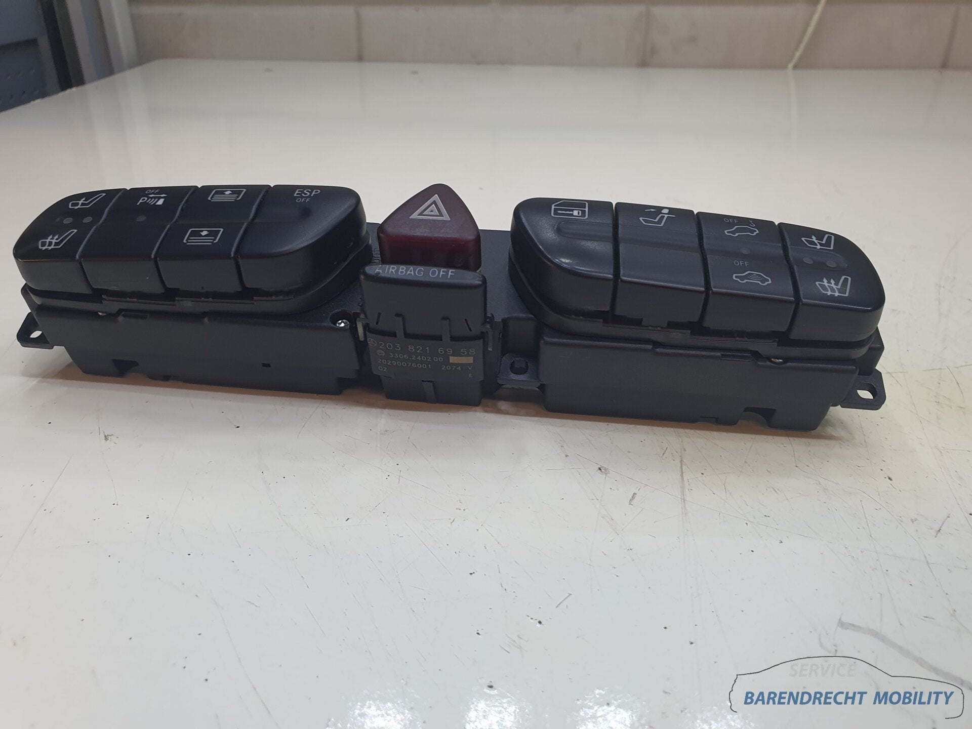 Mercedes CLK W209 A209 C209 knoppenbalk dashboard A203821695, Auto-onderdelen, Dashboard en Schakelaars, Gebruikt, Mercedes-Benz AG