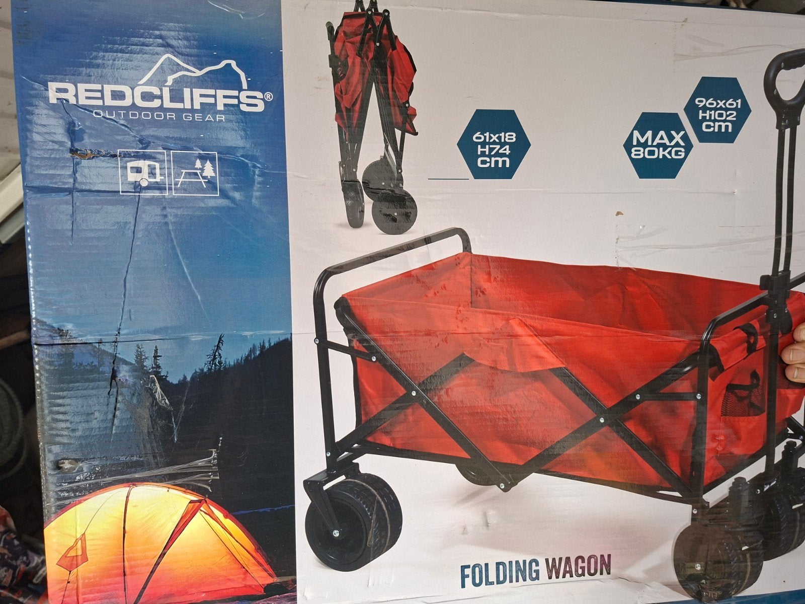 Redcliffs Opvouwbare Bolderkar - Max 80kg, Ophalen of Verzenden, Opvouwbaar, Nieuw