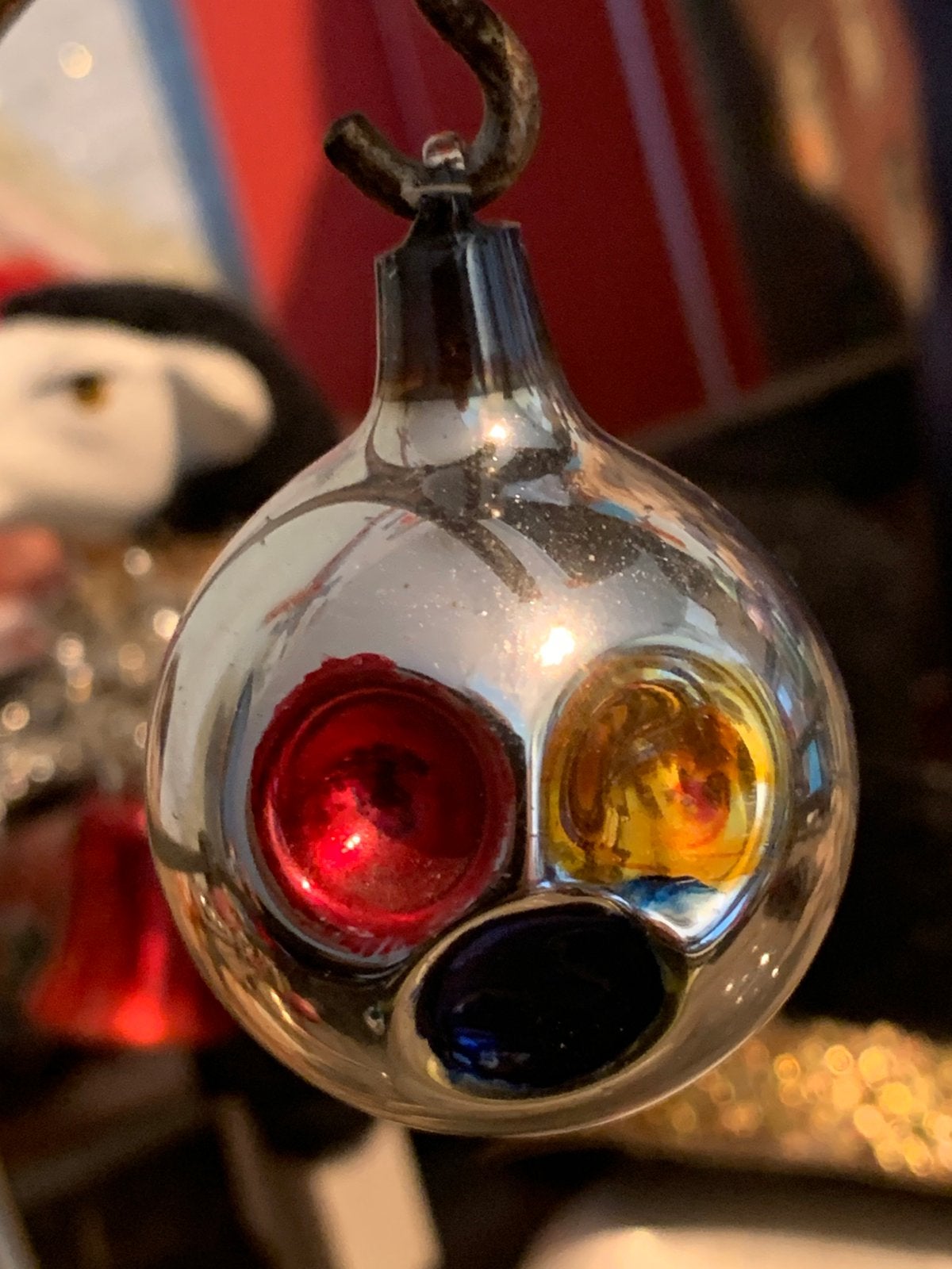 Kerst deukbal ajeko glazen oogje, T, Ophalen of Verzenden, Zo goed als nieuw, N