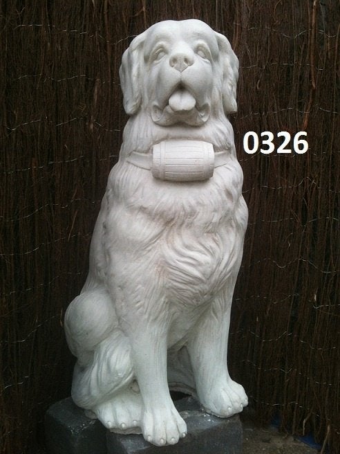 Sint Bernard Hond.  nr 0326, Ophalen, Nieuw, Beton, Dierenbeeld