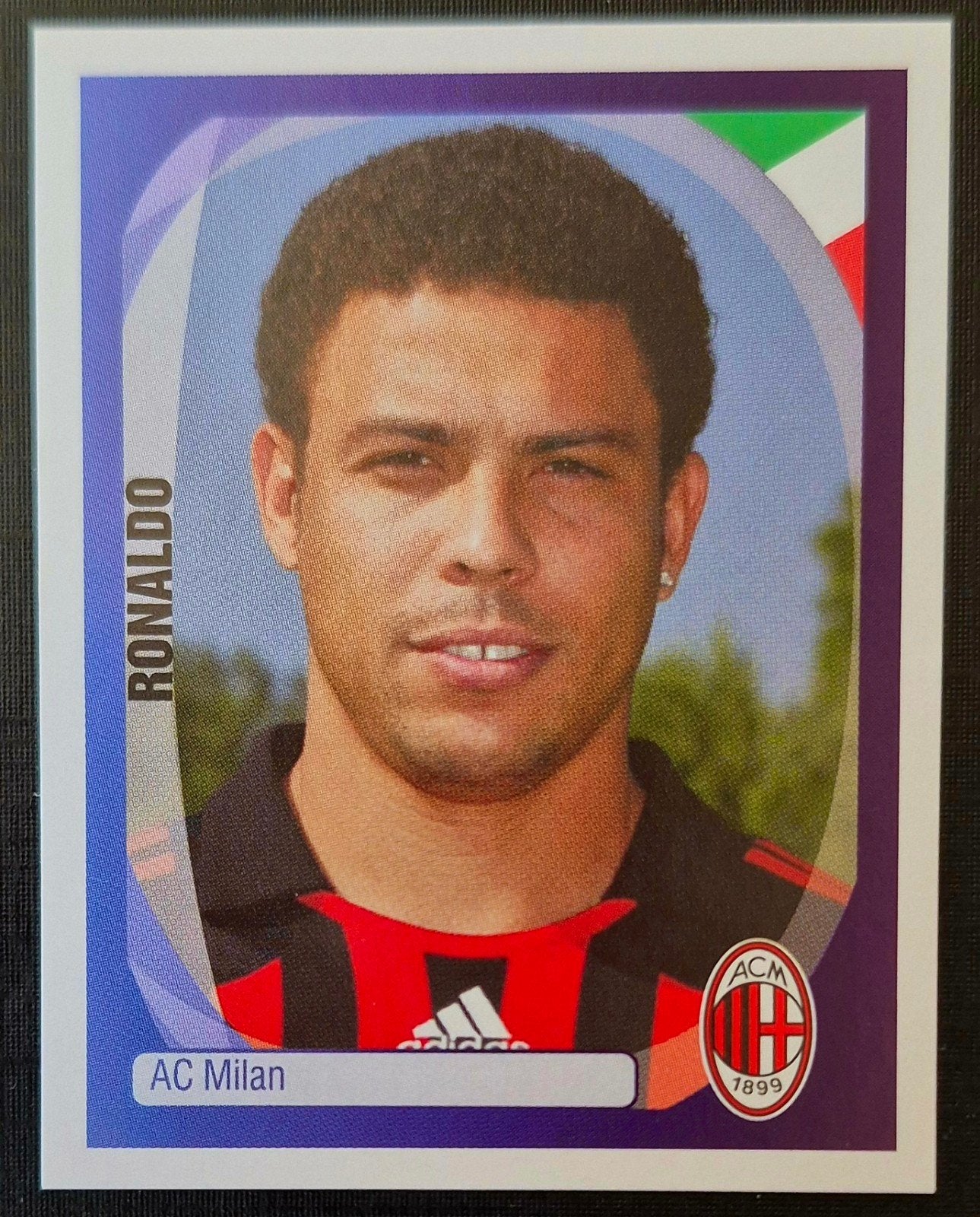Panini Ronaldo de Lima Nazário - AC Milan, 2007/2008, Ophalen of Verzenden, Zo goed als nieuw, Buitenlandse clubs, Poster, Plaatje of Sticker