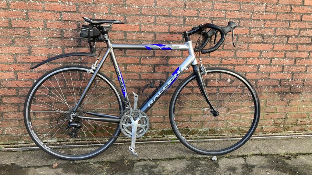 Raleigh team raleigh racefiets, 10 tot 15 versnellingen, Zo goed als nieuw, 57 tot 61 cm, Ophalen