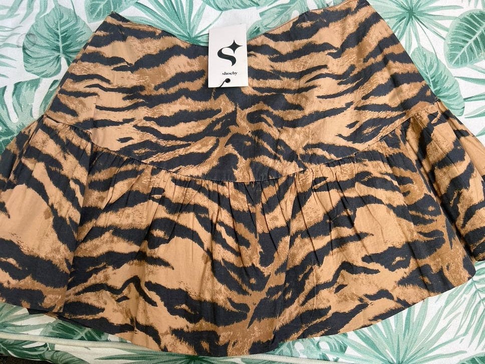 Shoeby Tijgerprint Rok Maat S Nieuw met kaartje, Kleding | Dames, Bruin, Nieuw, Ophalen of Verzenden, Maat 36 (S)