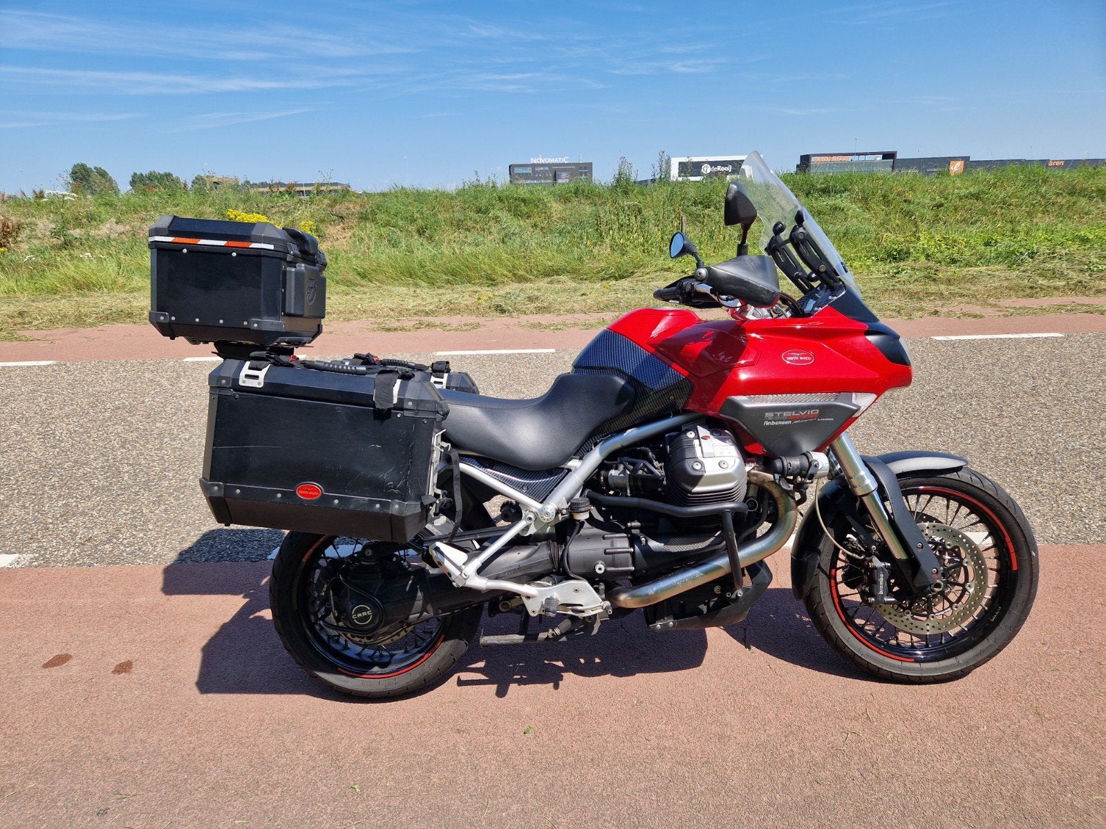 Moto Guzzi Stelvio 1200 ntx origineel nl nieuwe remschijven, 2 cilinders, LED Verlichting, Motorrijbewijs A, Gebruikt