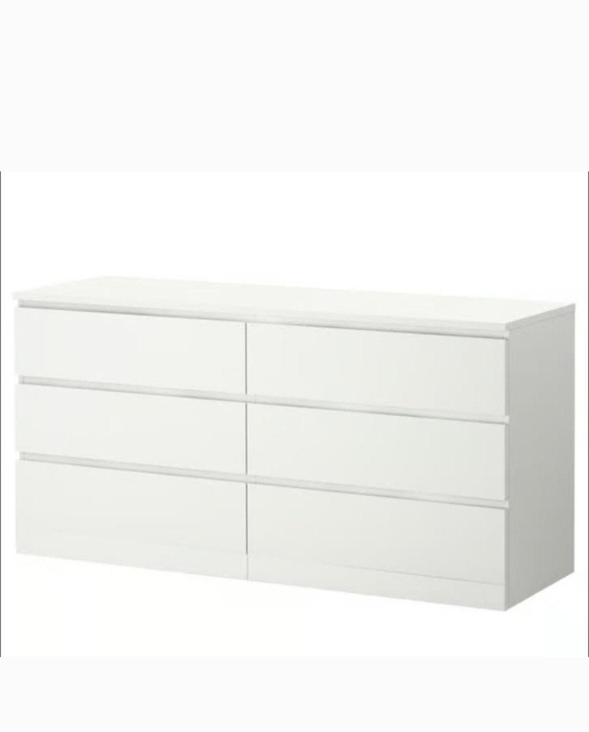 IKEA MALM Ladekast wit, 6 lades, nieuw in doos, Ophalen, 5 laden of meer, 150 tot 200 cm, Nieuw